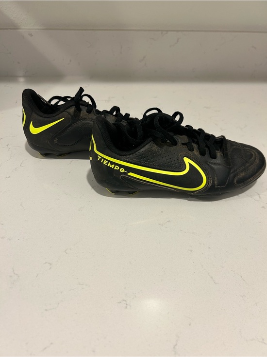 Nike Other - Nike Kids Tiempo Black and Neon Yellow Soccer Cleats